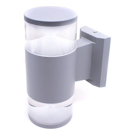 Foco Led Exterior 2 Luces Color Gris Gris