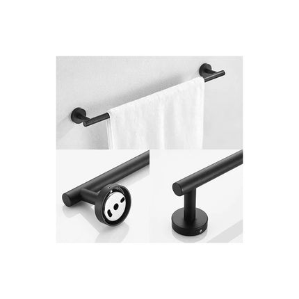 Set Accesorios Baño Juego 6 Piezas Acero Inoxidable Negro