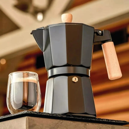 Cafetera Manual Italiana Cafeteira Italiana Negro Negro