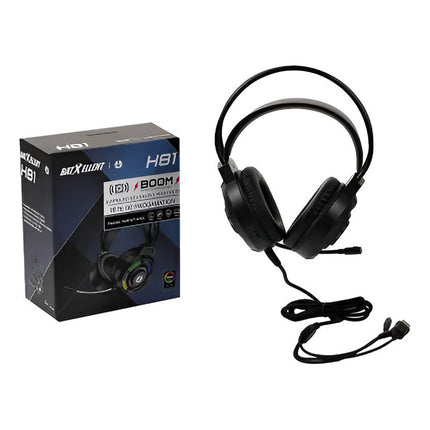 Auricular Vincha Gamer Led Rgb H81 Negro