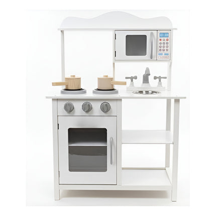 Cocina De Madera Con Accesorios . Juguete Cgf01028 Blanco