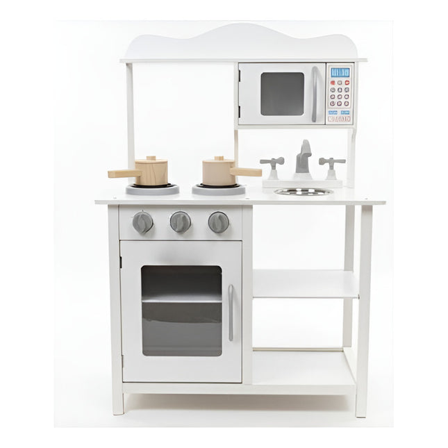 Cocina De Madera Con Accesorios . Juguete Cgf01028 Blanco