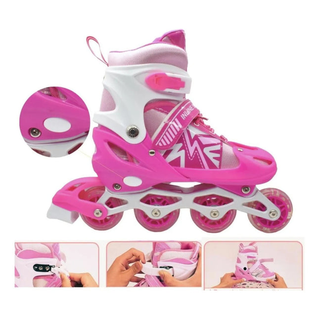 Patines Roller Ajustables Rosa 34-38 Sp38934 34-38 Rosa