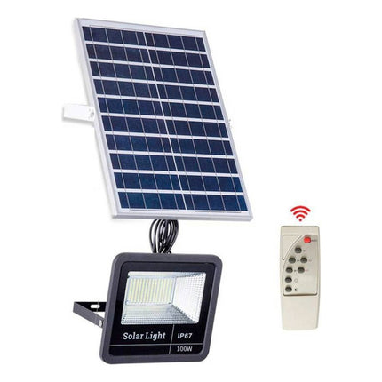 Luz Led Solar 100w Batería De Alta Duración Blanco Frío Blanco Frío