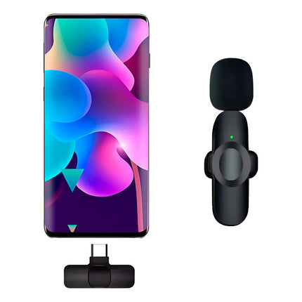 Microfono Solapero Para Celulares Entrada Tipo  C / Ios Negro