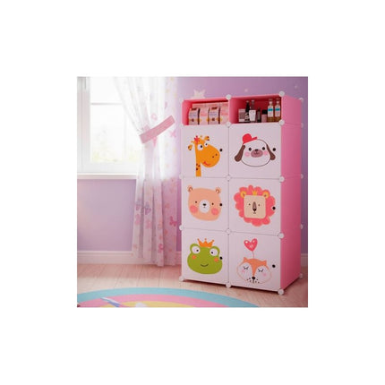 Ropero  Infantil Desmontable 6 Módulos + Estante V
