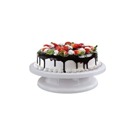 Base Soporte Plato Giratorio Para Torta Plastico 28 Cm N/a