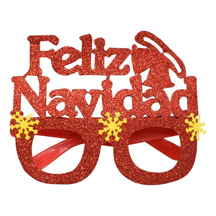 Lentes De Cotillon Navidad 14x14cm Ccm00828