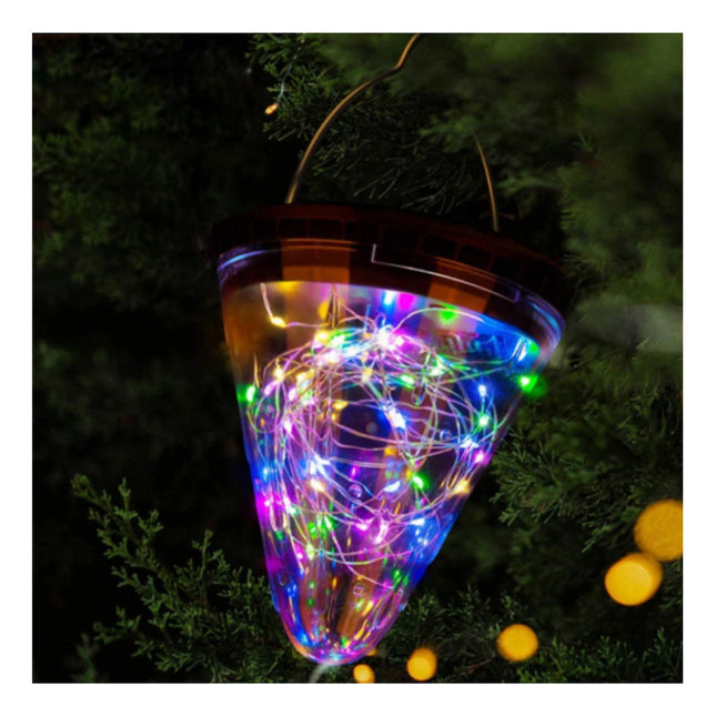 Colgante Navideño Solar Led Impermeable Para Jardín Y Patio X