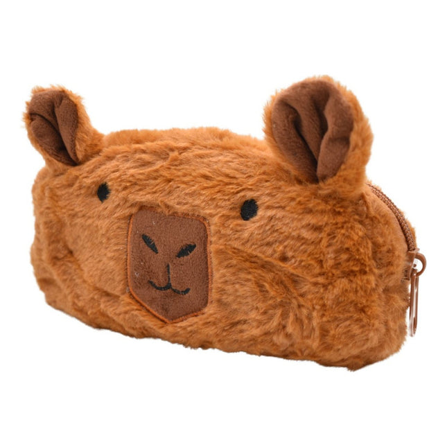 Bolso Monedero Carpincho Capibara Cbg01730 Marrón Liso