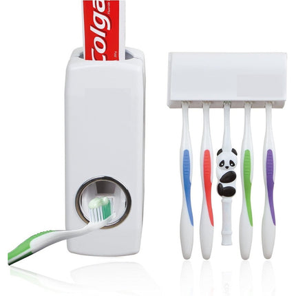 Dispensador Automatico Pasta Dental Y  Porta Cepillo