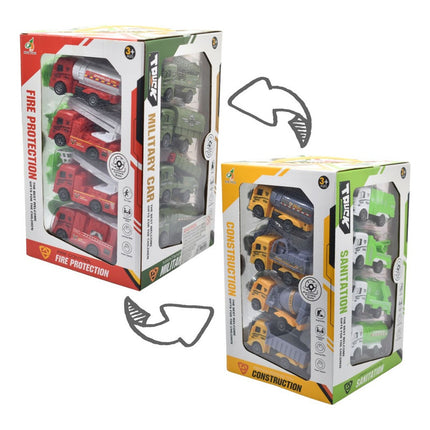 Mini Camiones Flota De Profesiones X16 Unidades Z