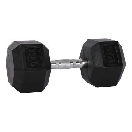Mancuerna Hexagonal 15kg Negro