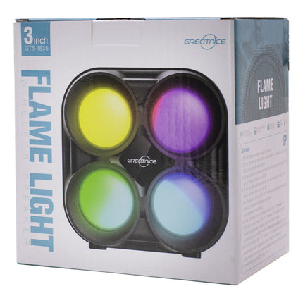 Parlante Portatil Gts-1835 3 Bt Fm Tf Rgb Negro