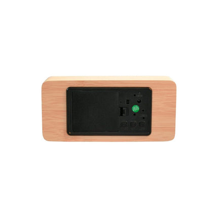 Reloj Digital Bloque De Madera Lh-4649 Marrón Claro