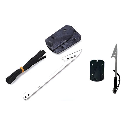 Chuchillo Tipo Arpon Para Buceo Y Supervivencia Camping Plateado