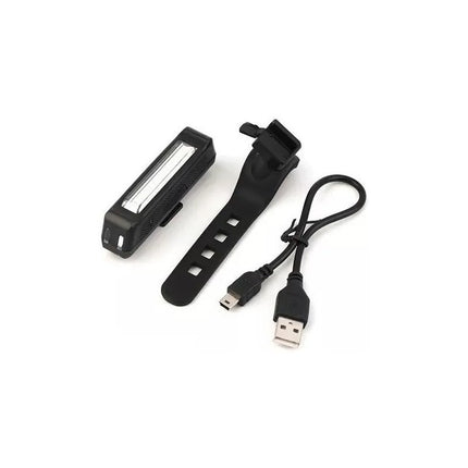Pack Luces Para Bicicleta Delantera Con Bocina + Trasera Usb