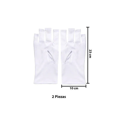 Guantes Con Protección Uv Para Lámpara De Uñas