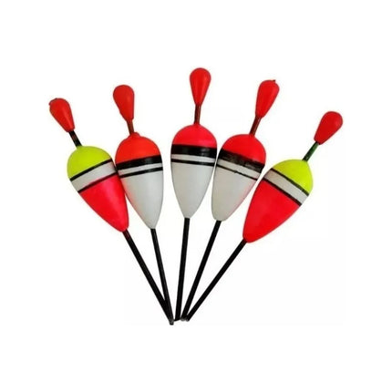 Set De 15 Boyas Kit Pesca Juego Boyas Plástico Multicolor