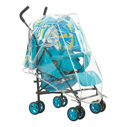 Lona Impermeable Para Coche De Bebe Transparente Con Borde Gris