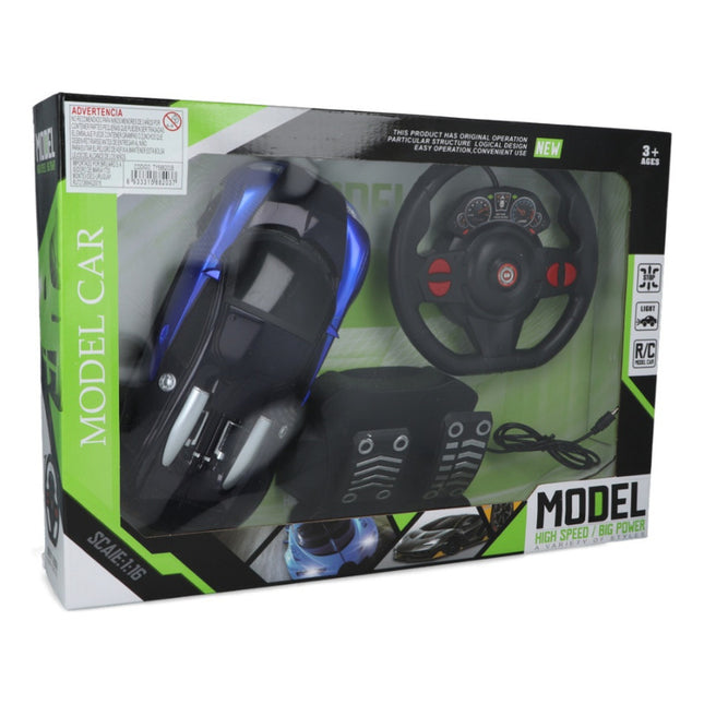 Auto De Carrera Con Control Remoto Y Pedalera 25 Cm X