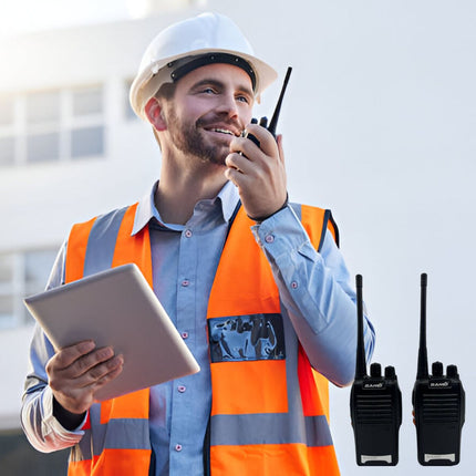 Handy Radio Walkie Talkie X2 Auricular Manos Libres 16 Negro