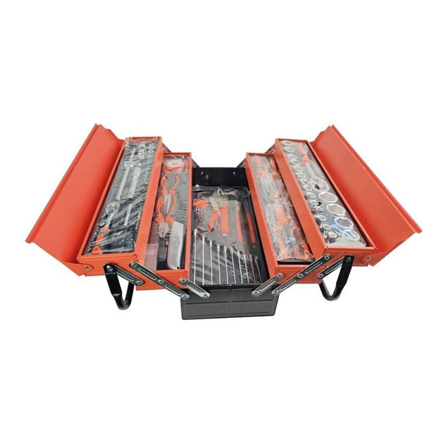 Caja Metálica De Herramienta Para Vehículos 85 Piezas Equus Naranja