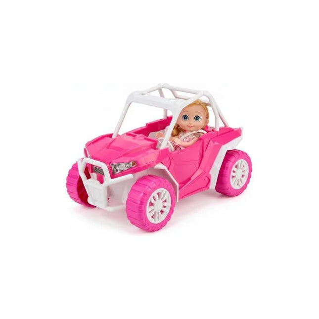 Muñeca En Camioneta Rosada Ty372824b Rosa
