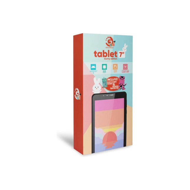 Tablet Goldtech 7 Bunny Edition Kid C/aur Y Funda Rosa