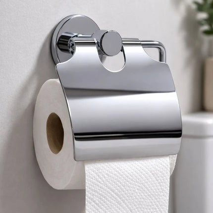 Portarrollos De Papel Higiénico Con Tapa  Cba01007/6 Gris