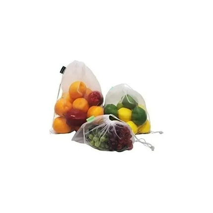 Bolsas De Malla Reutilizables Mediana 30 X 35 Cm Blanco