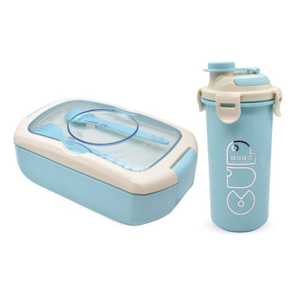 Set De Vianda Con Cubiertos Y Vaso 20x21cm