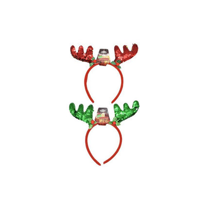 Vincha Tiara De Navidad Con Lentejuelas 23x19cm Ccm00074 V