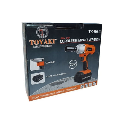 Taladro Impacto 20v Bateria Lithium Toyaki Tk-864  F60 Naranja Claro 60