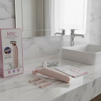 Depiladora Htc Inalambrica Hl-287 Lavable Dama Rosa