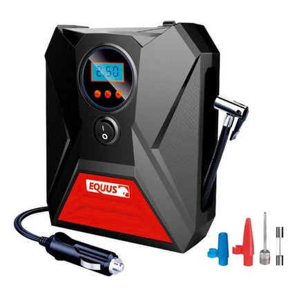 Compresor Inflador De Neumáticos Digital 12v Equus Negro