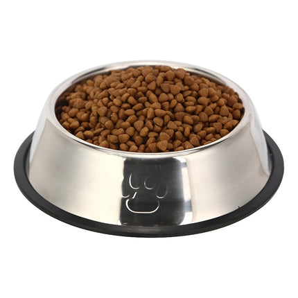 Plato Para Mascotas 15cm Acero Inoxidable  Gris