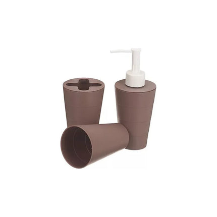 Kit Set Dispensador Jabon Y Porta Cepillo Soporte Cepillos