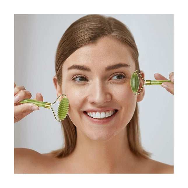 Rodillo Facial Jade + Piedra Guasha