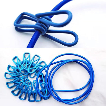Cuerda Elastica Para Colgar Ropa Con Palillos V