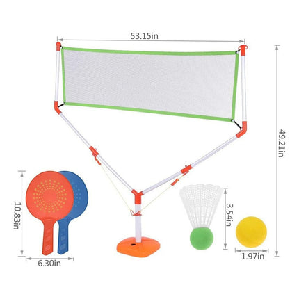 Red Tenis Con Base 2 Paletas Con Pelota, En Caja