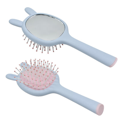 Cepillo De Pelo Con Espejo 15cm. Celeste Celeste