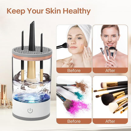 Limpiadora De Brochas De Maquillaje Eléctrica Profesional V