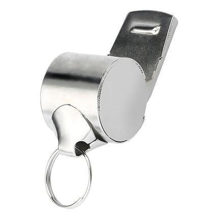 Silbato De Metal Plateado Con Correa Arbitro X 12 Unidades