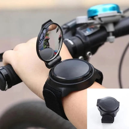 Espejo Retrovisor De Bicicleta Para Muñeca Mano Ciclismo  Negro