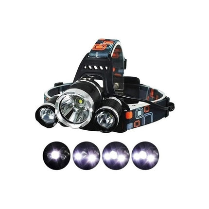 Linterna Minero 3 Led Recargable Caza/pesca
