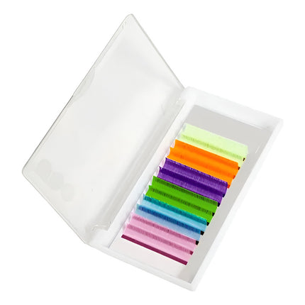 Pestañas Postizas Colores Flúo Neón X 6 Pares 1