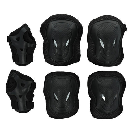Set De Protección Rodilleras, Coderas Y Muñequeras 7 Pcs Negro