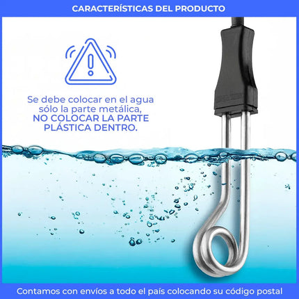 Calentadores Electrico 500w Calentadores Inmersión Sum Negro