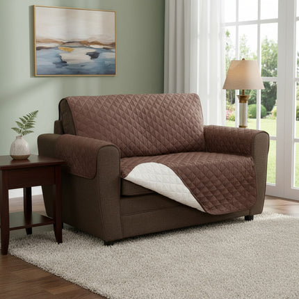 Funda Cubre Sofa De 2 Cuerpos  Marrón